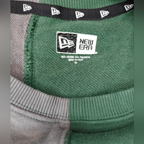 Milwaukee Bucks New Era French Terry Color Block Pullover Sweatshirt Size Medium - Picture 9 of 11